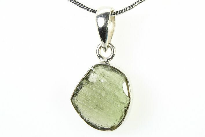 Green Moldavite Tektite Pendant ( g) - Czech Republic #321669